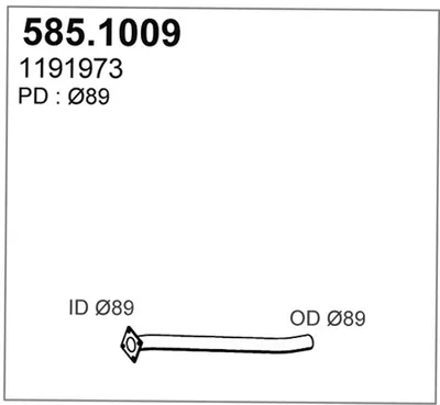 Tubo de escape ASSO 585.1009