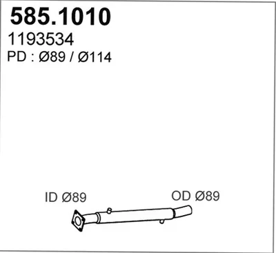 Tubo de escape ASSO 585.1010