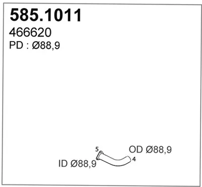Tubo de escape ASSO 585.1011