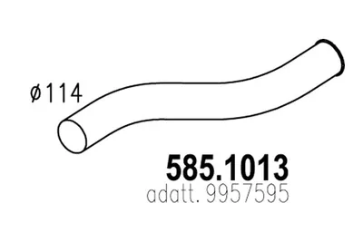 Tubo de escape ASSO 585.1013