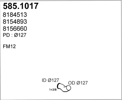 Tubo de escape ASSO 585.1017