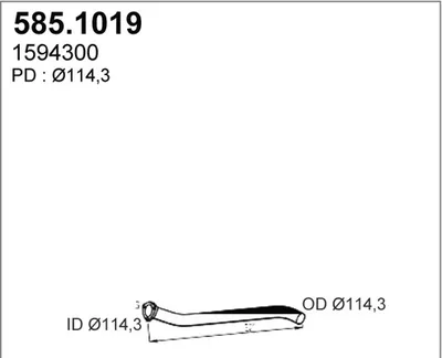 Tubo de escape ASSO 585.1019
