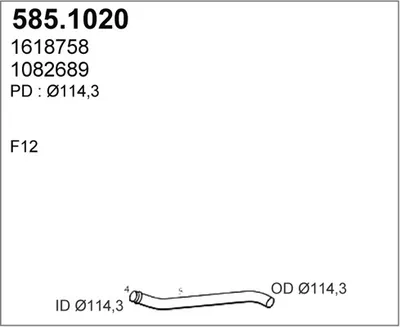 Tubo de escape ASSO 585.1020