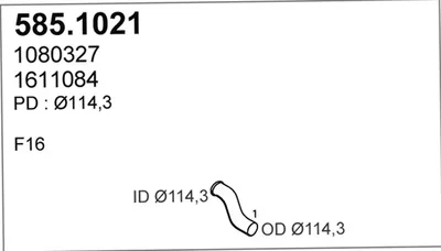 Tubo de escape ASSO 585.1021