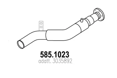 Tubo de escape ASSO 585.1023