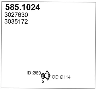 Tubo de escape ASSO 585.1024