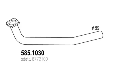 Tubo de escape ASSO 585.1030