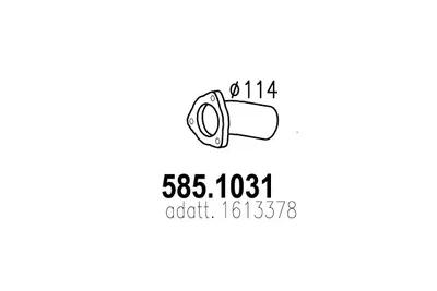 Tubo de escape ASSO 585.1031