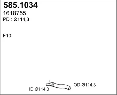 Tubo de escape ASSO 585.1034