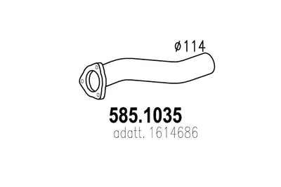 Tubo de escape ASSO 585.1035