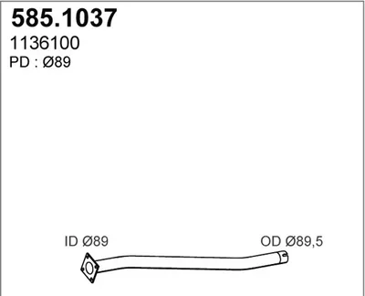 Tubo de escape ASSO 585.1037