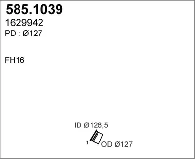 Tubo de escape ASSO 585.1039
