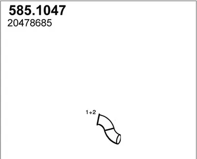 Tubo de escape ASSO 585.1047