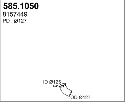 Tubo de escape ASSO 585.1050
