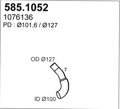 Tubo de escape ASSO 585.1052