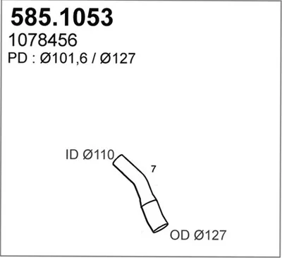 Tubo de escape ASSO 585.1053