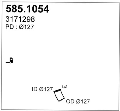Tubo de escape ASSO 585.1054