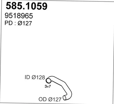 Tubo de escape ASSO 585.1059