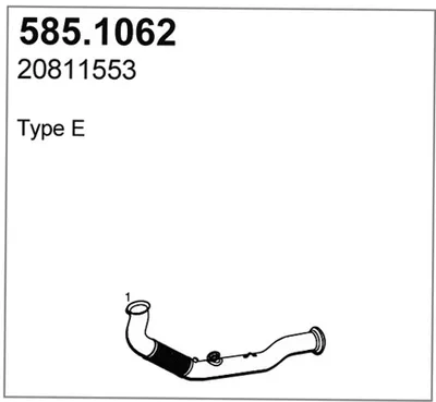Tubo de escape ASSO 585.1062