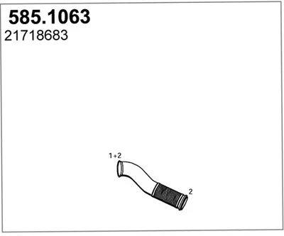 Tubo de escape ASSO 585.1063