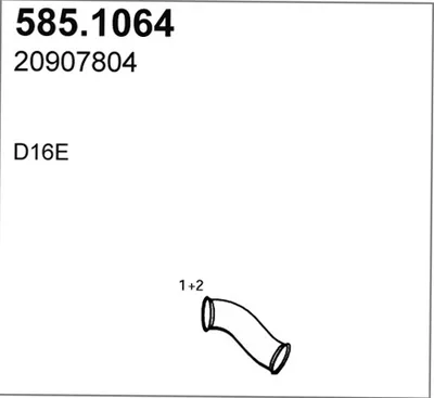 Tubo de escape ASSO 585.1064