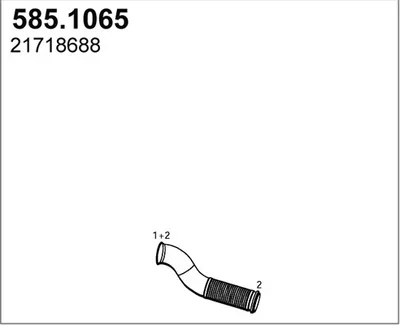 Tubo de escape ASSO 585.1065
