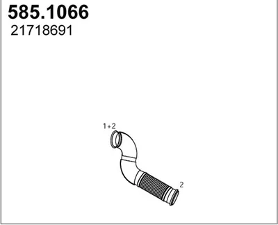 Tubo de escape ASSO 585.1066