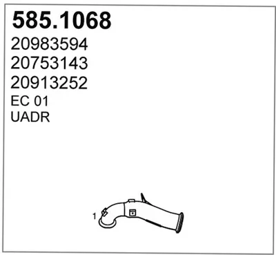 Tubo de escape ASSO 585.1068