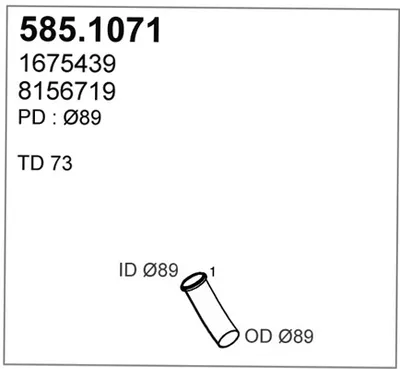 Tubo de escape ASSO 585.1071