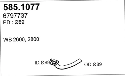 Tubo de escape ASSO 585.1077