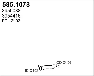 Tubo de escape ASSO 585.1078