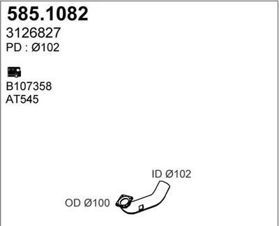Tubo de escape ASSO 585.1082