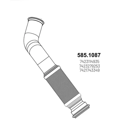 Tubo de escape ASSO 585.1087