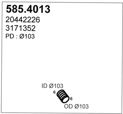 Unión flexible, escape ASSO 585.4013