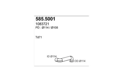 Tubo de escape ASSO 585.5001
