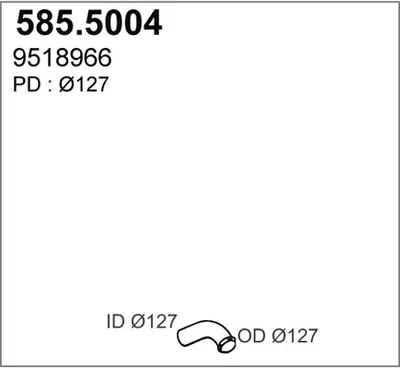 Tubo de escape ASSO 585.5004