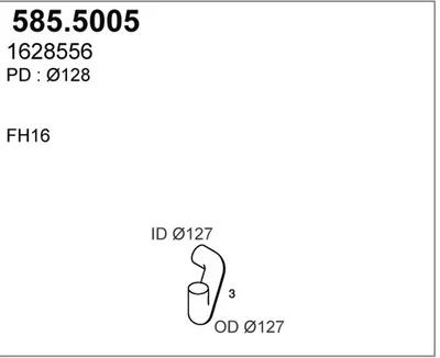 Tubo de escape ASSO 585.5005