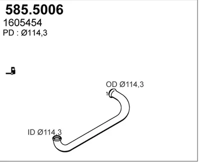 Tubo de escape ASSO 585.5006