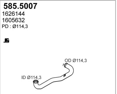 Tubo de escape ASSO 585.5007