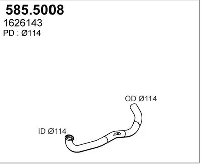 Tubo de escape ASSO 585.5008