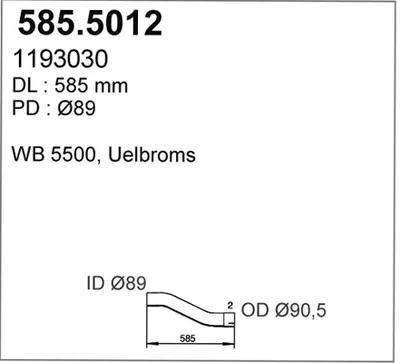 Tubo de escape ASSO 585.5012