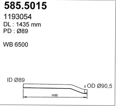 Tubo de escape ASSO 585.5015