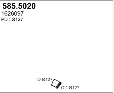 Tubo de escape ASSO 585.5020