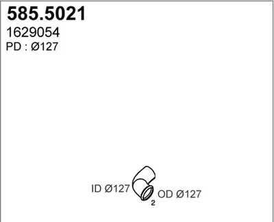 Tubo de escape ASSO 585.5021