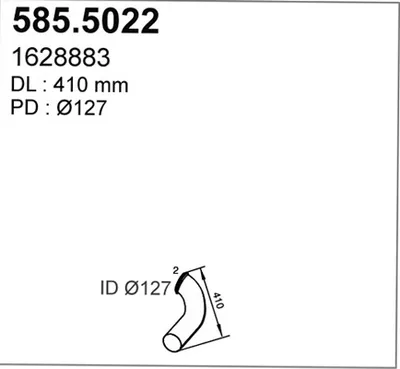 Tubo de escape ASSO 585.5022