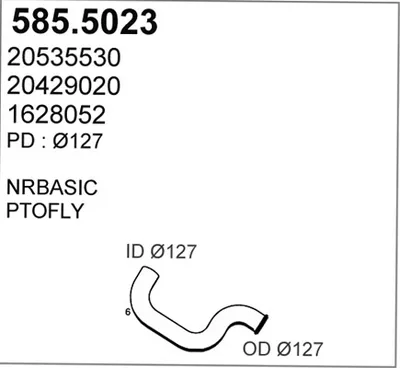 Tubo de escape ASSO 585.5023
