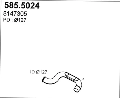 Tubo de escape ASSO 585.5024
