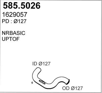 Tubo de escape ASSO 585.5026