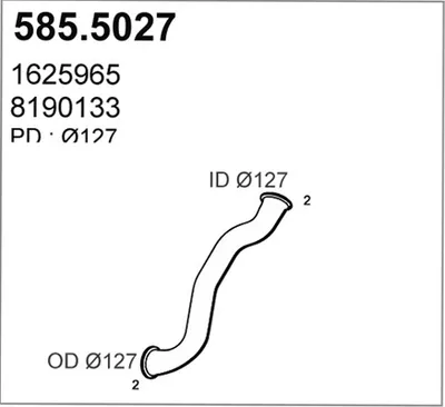 Tubo de escape ASSO 585.5027