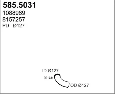 Tubo de escape ASSO 585.5031
